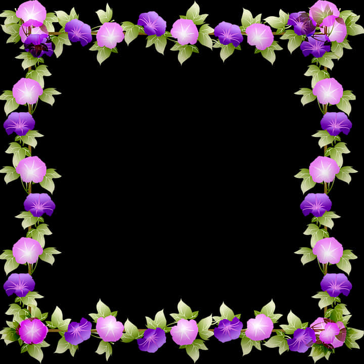 Purple Floral Frame Design