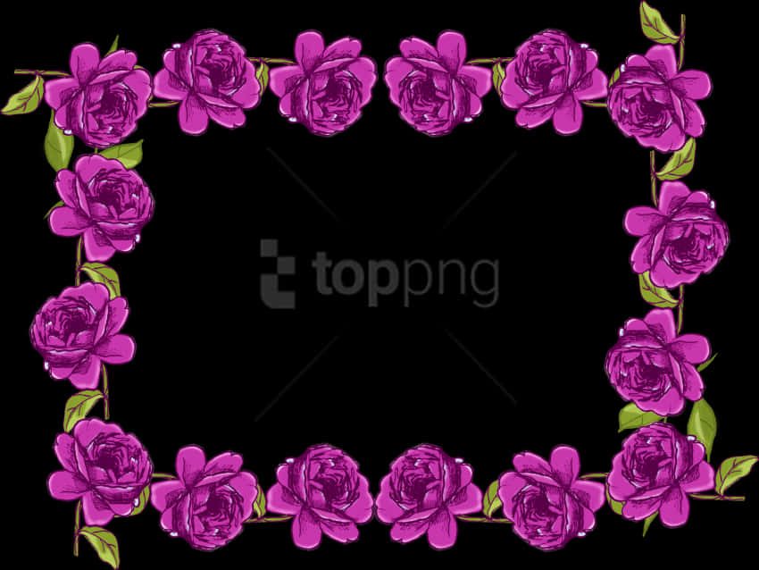 Purple Floral Photo Frame Design