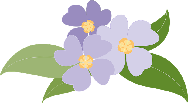 Purple Floral Vector Illustration