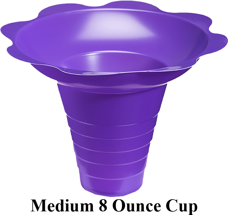 Purple Flower Shaped Plastic Cup