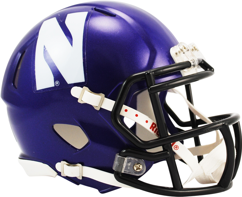 Purple Football Helmet Side View