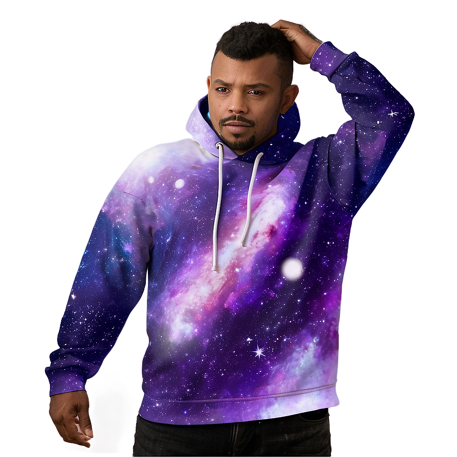 Purple Galaxy Hoodie Template Png Luj1