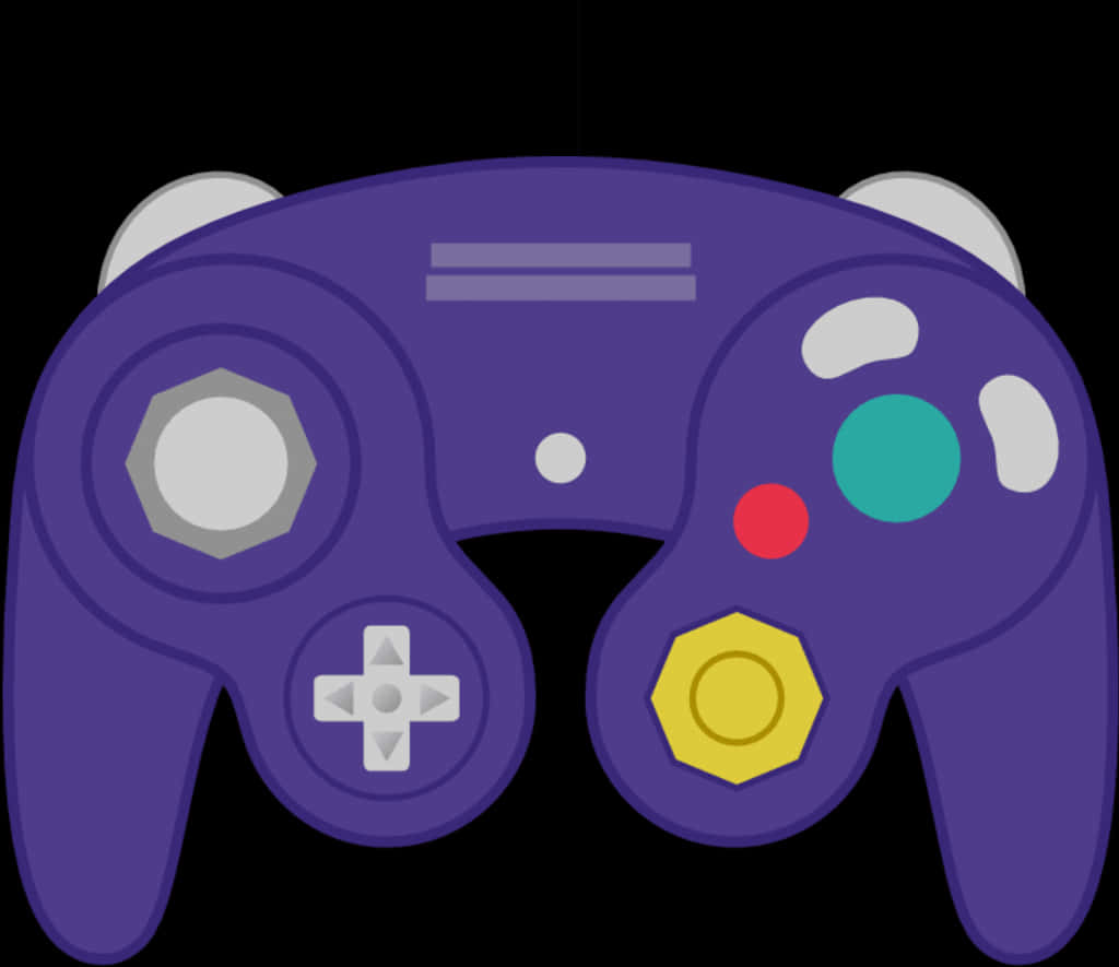 Purple Game Controller Illustration