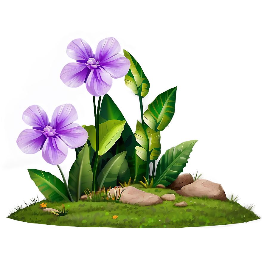 Purple Garden Flower Png Gle