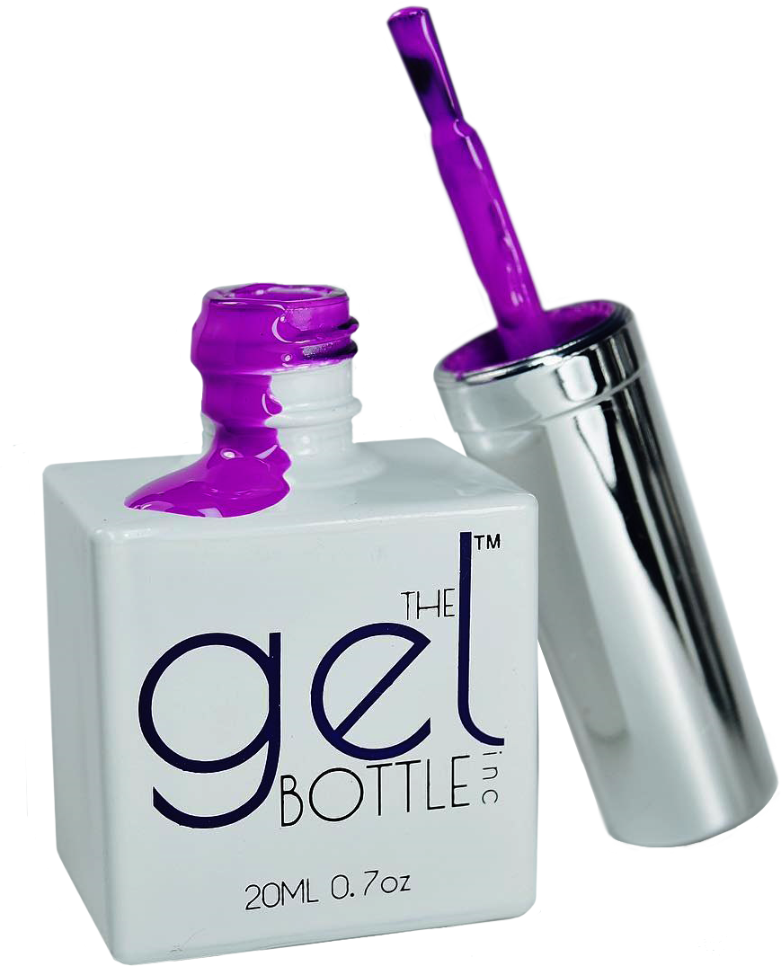 Purple Gel Nail Polish Bottle