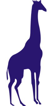 Purple Giraffe Silhouette