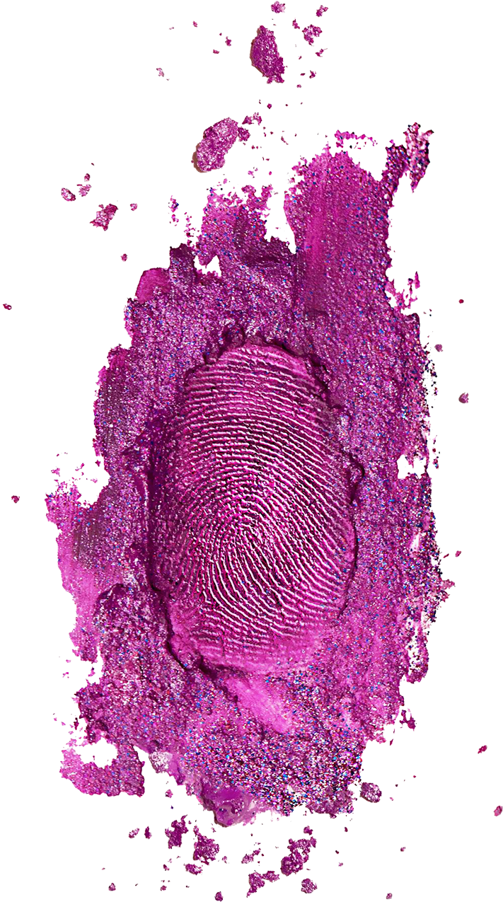 Purple Glitter Fingerprint