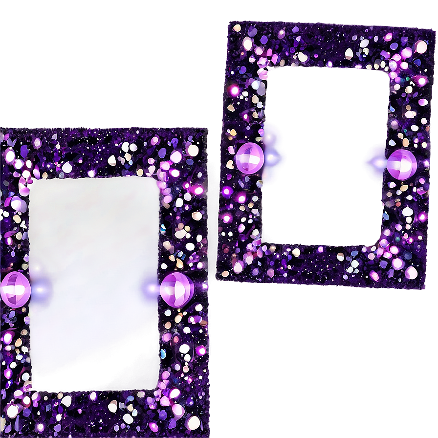 Purple Glitter Frame Png 73