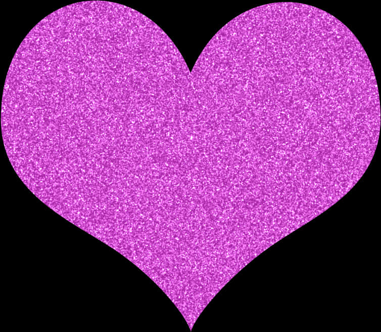 Purple Glitter Heart Shape