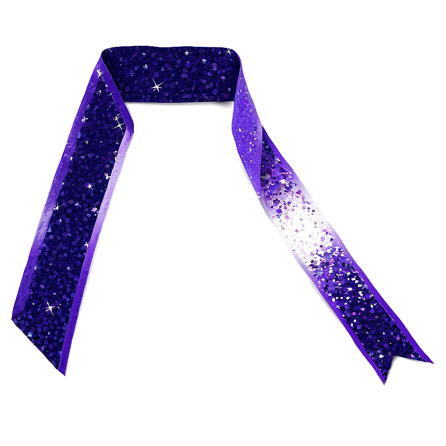 Purple Glitter Ribbon Png 70