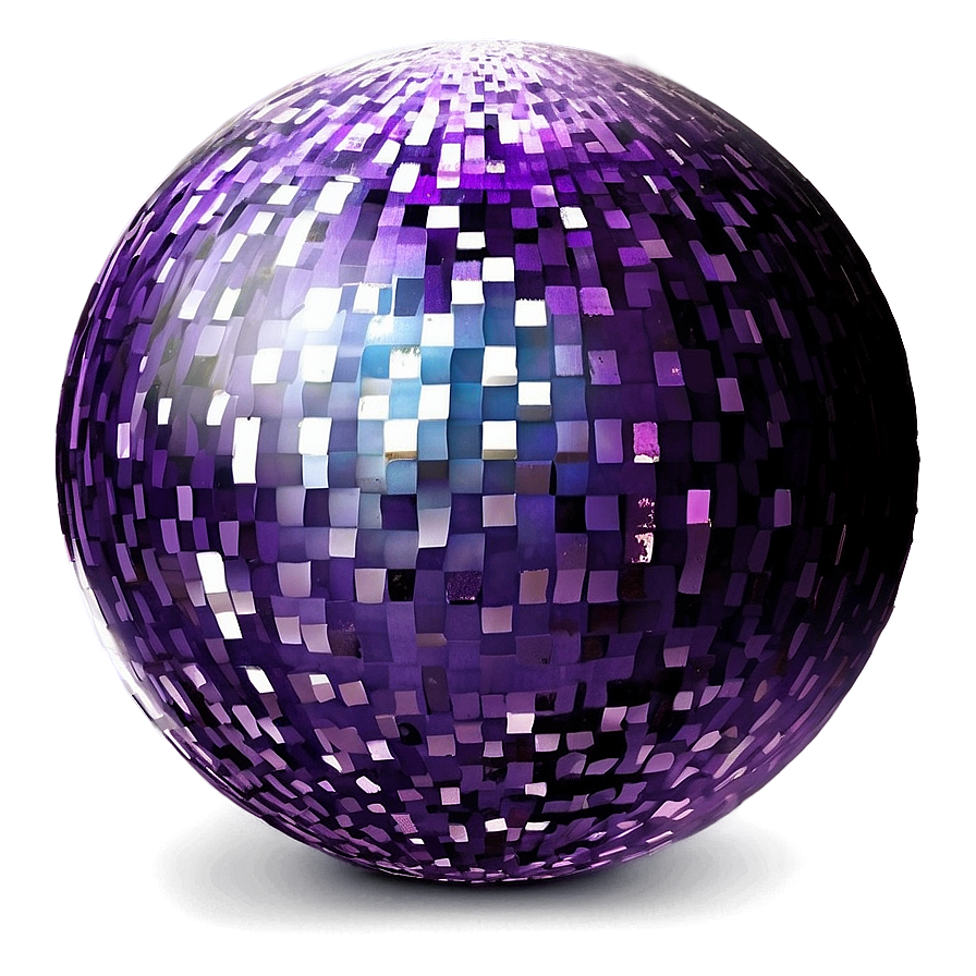 Purple Glitter Sphere Png 06252024