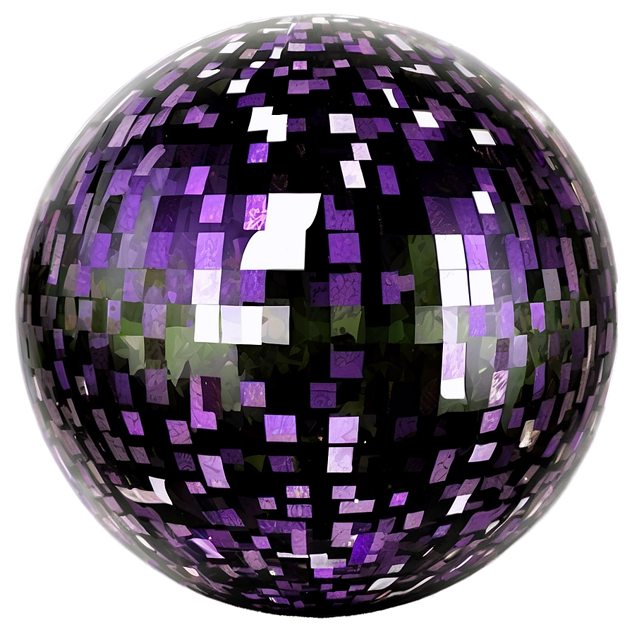 Purple Glitter Sphere Png 4