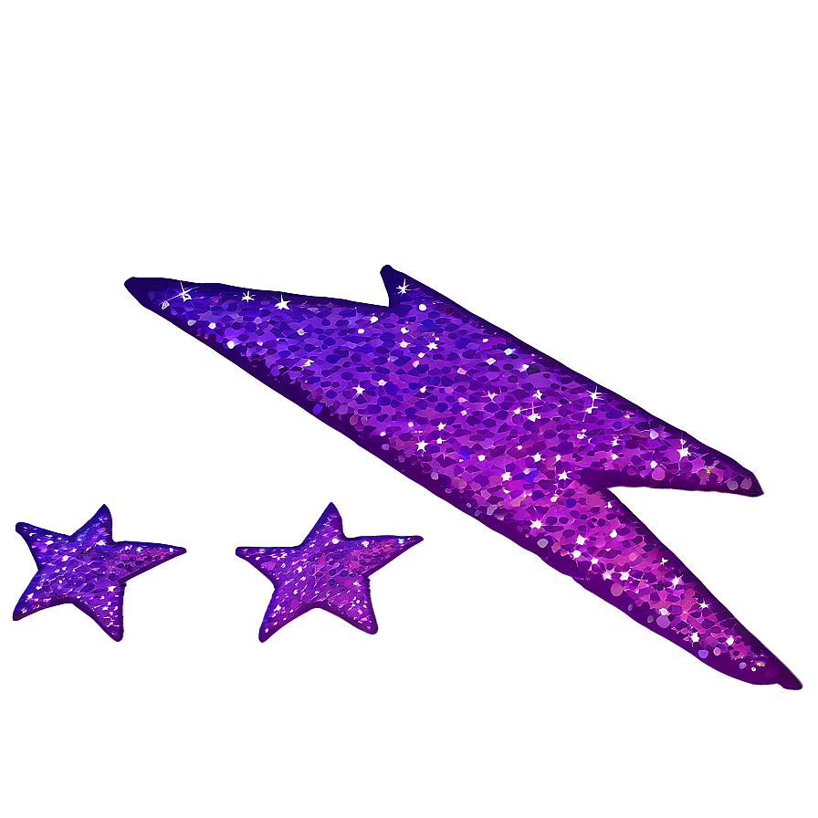 Purple Glitter Star Png 06252024