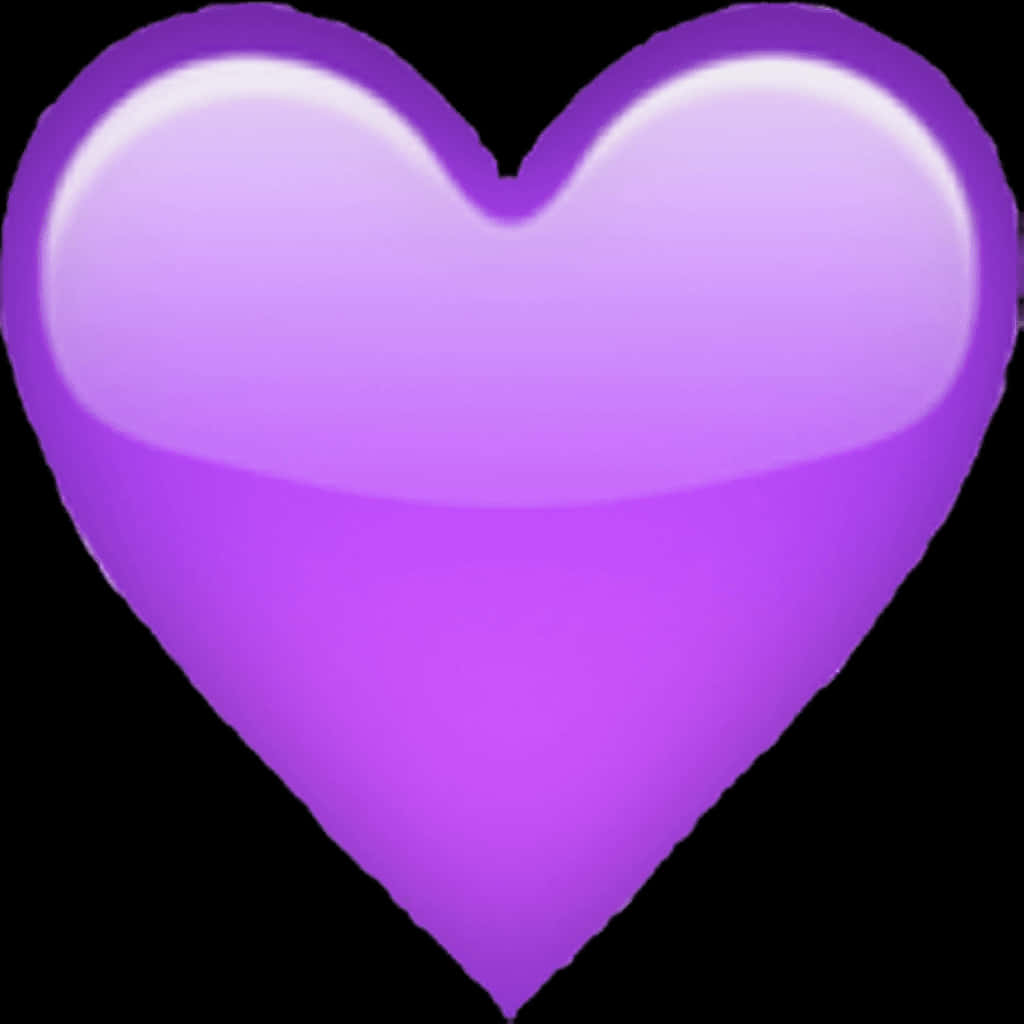 Purple Glossy Heart Transparent Background