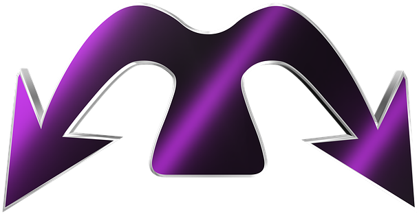 Purple Gradient Direction Arrows