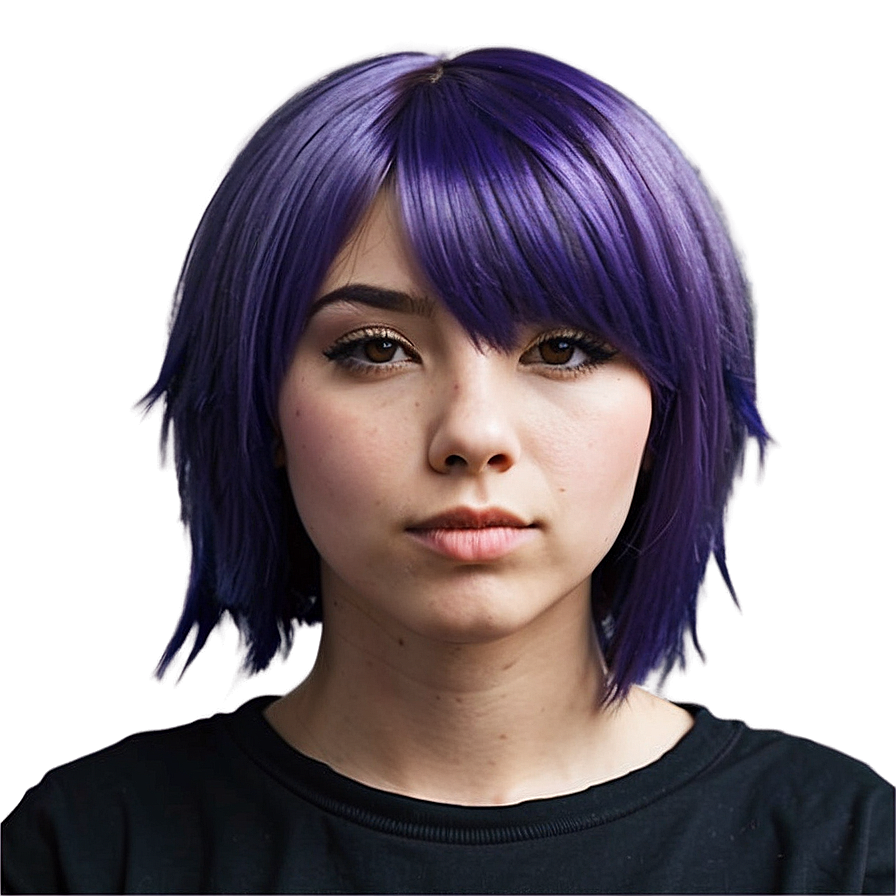 Purple Hair Emo Teen Character Png 92