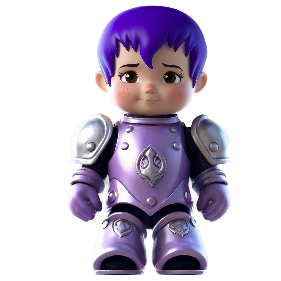 Purple Hair Fantasy Knight Png 06272024