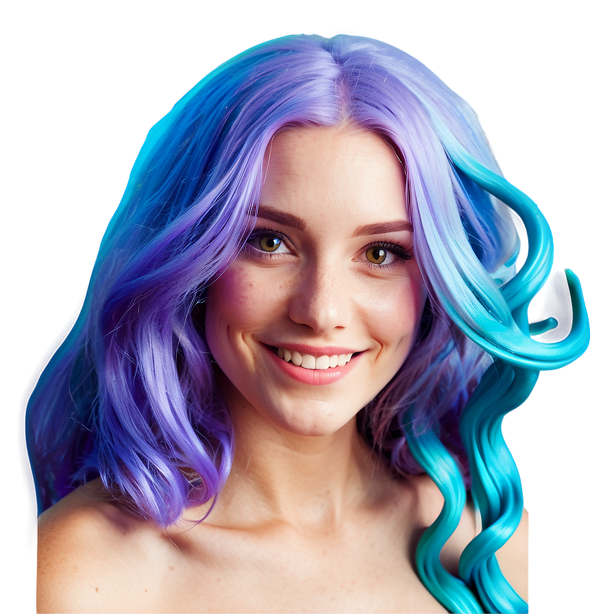 Purple Hair Mermaid Underwater Scene Png Pxx41