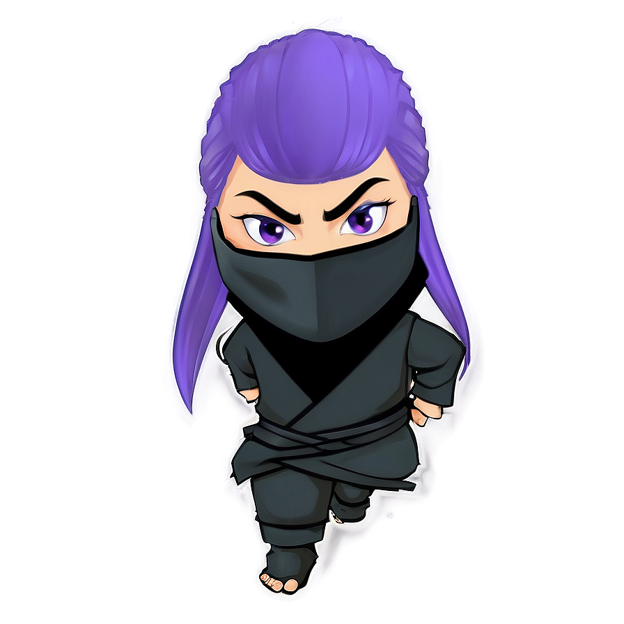 Purple Hair Ninja Assassin Png Api