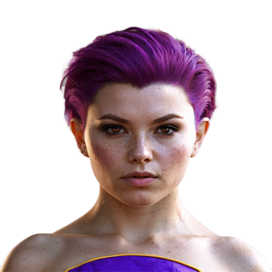 Purple Hair Superhero Identity Png Aco32