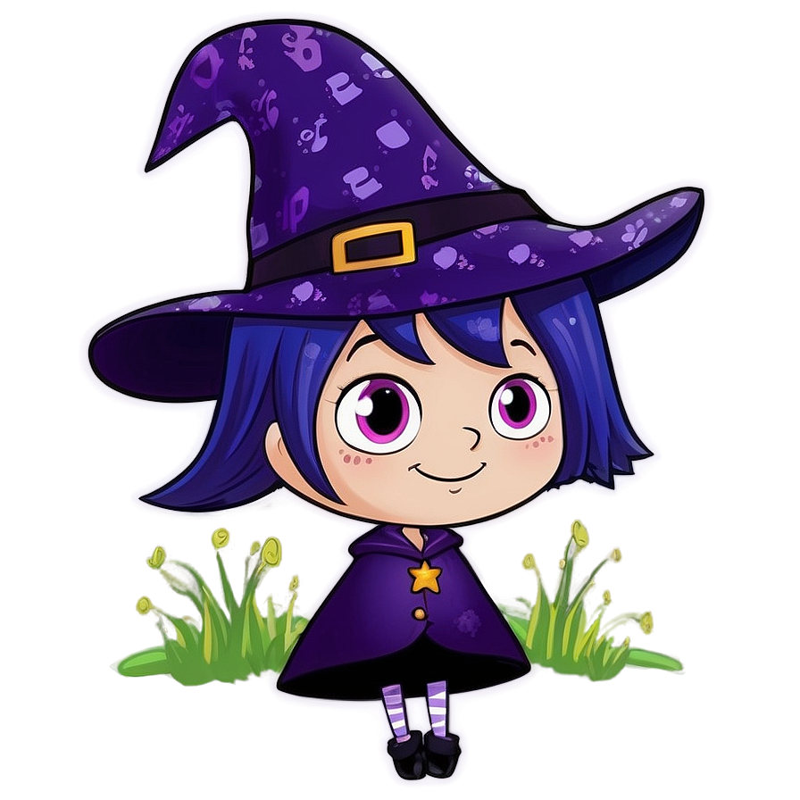 Purple Hair Witch Character Design Png Hqs74