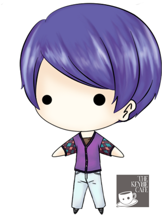 Purple Haired Anime Character Illustration