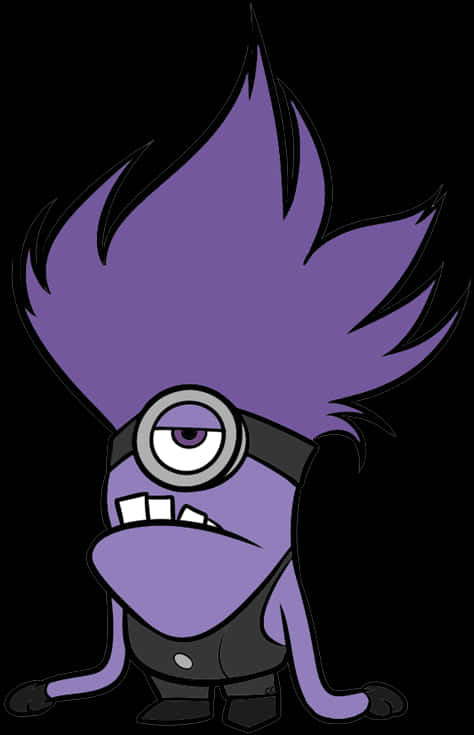 Purple Haired Minion Character