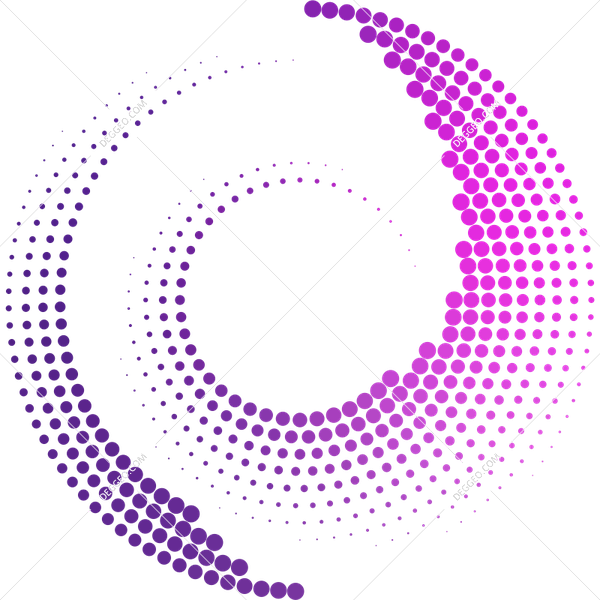 Purple Halftone Spiral Design