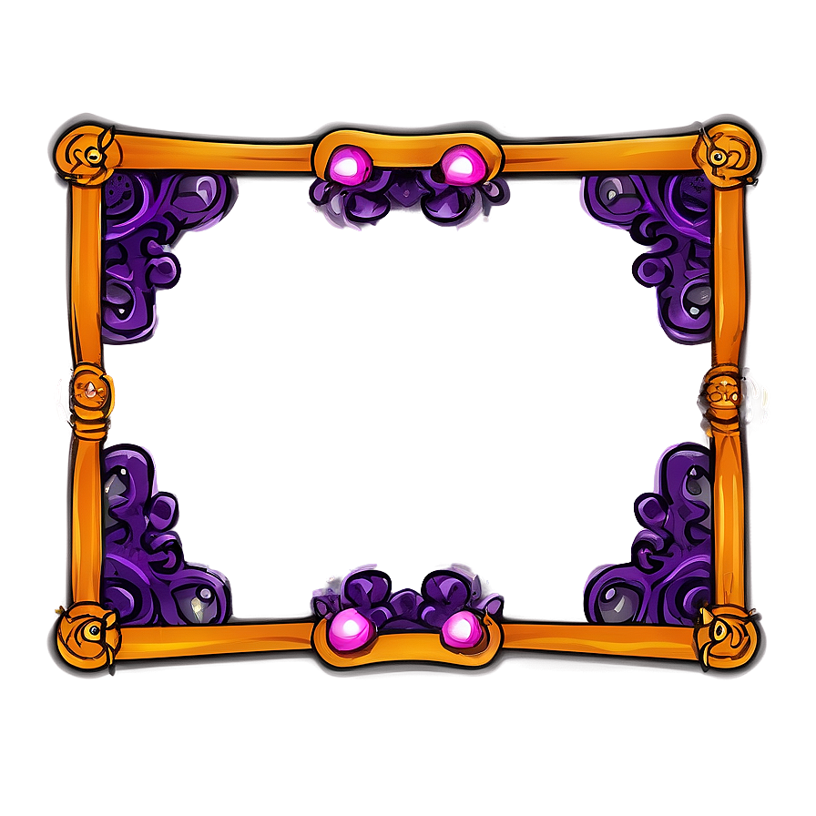 Purple Halloween Theme Border Png 06262024