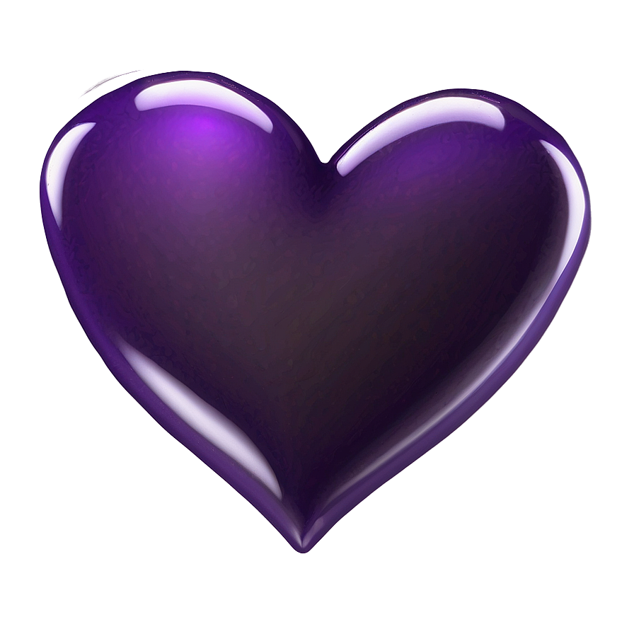 Purple Heart Emoji Transparent Design Mmv