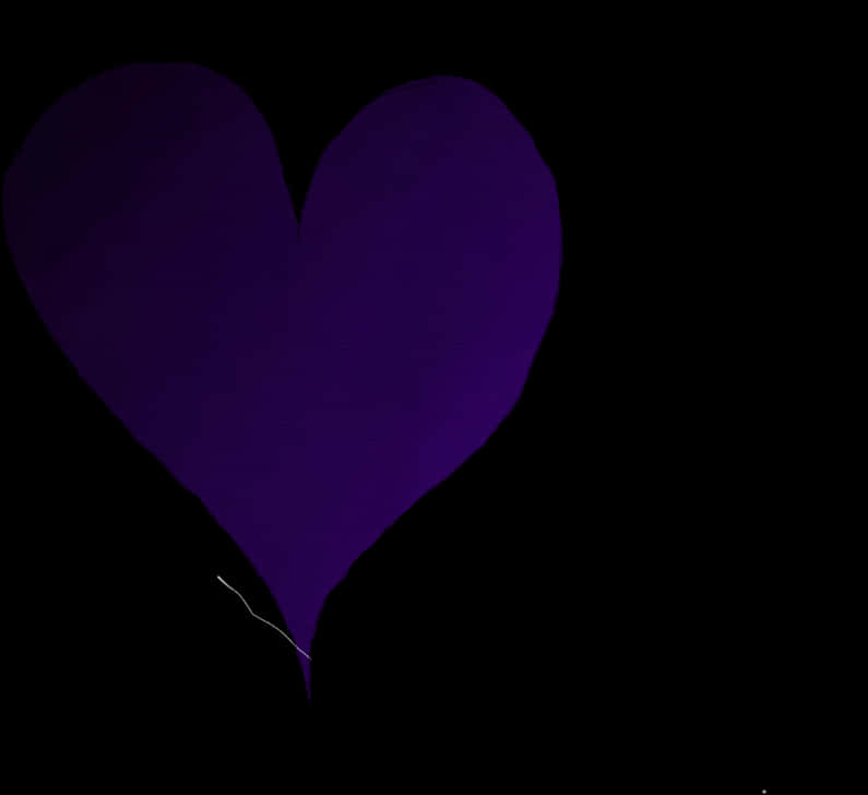 Purple Heart Shaped Artwork