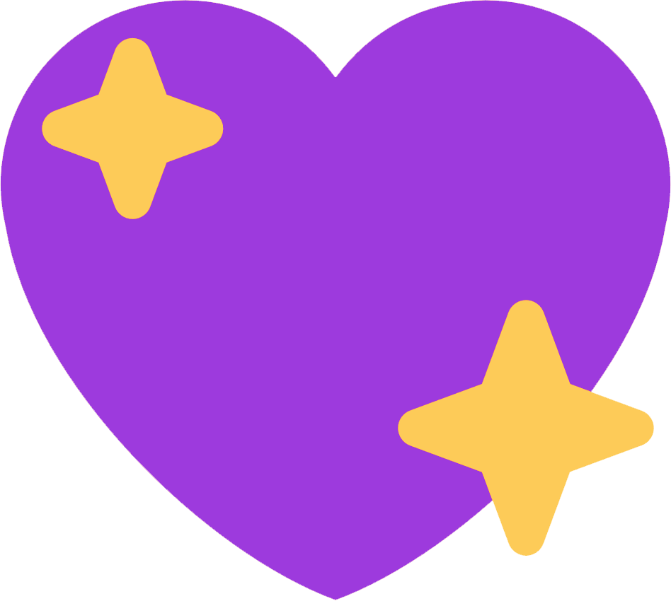 Purple Heart With Sparkles Emoji