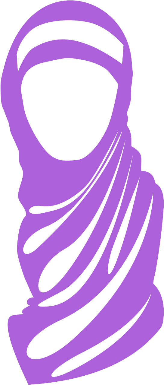 Purple Hijab Vector Illustration