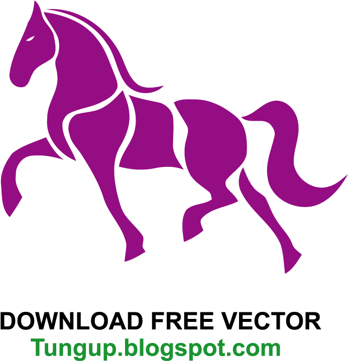 Purple Horse Vector Logo