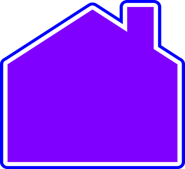 Purple House Outline Graphic