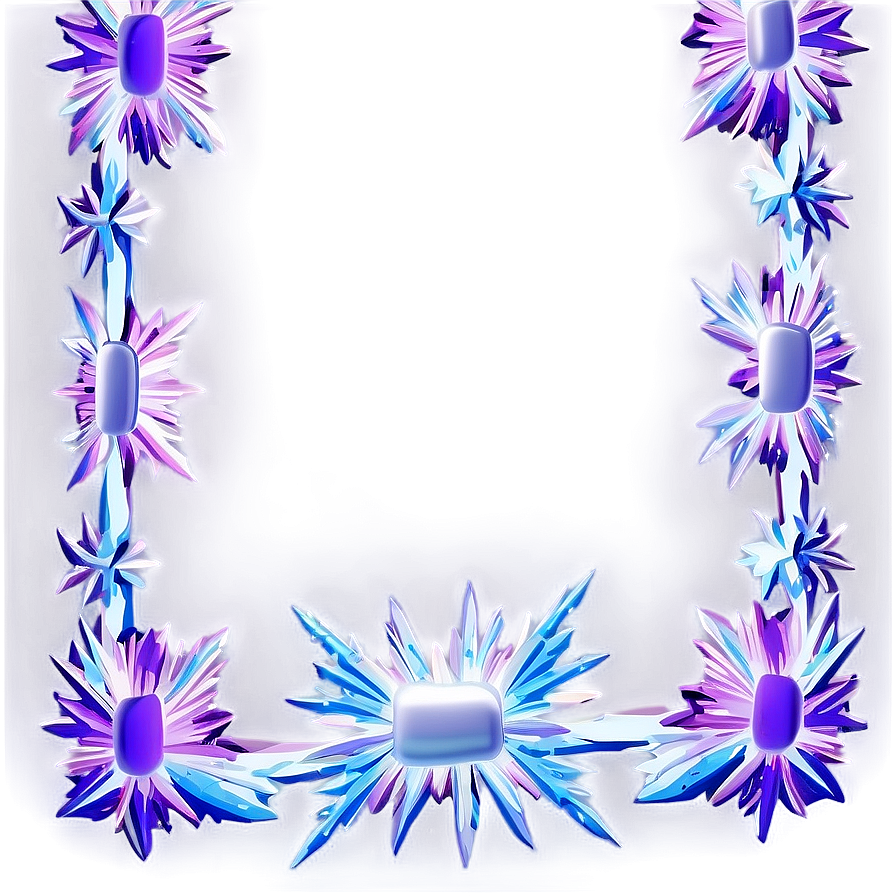 Purple Ice Crystal Border Png 06262024