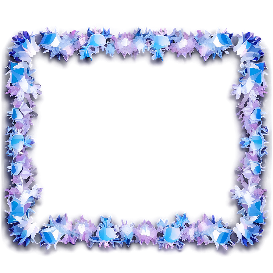 Purple Ice Crystal Border Png Hxe92