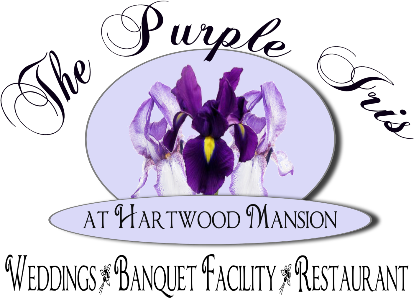 Purple Iris Hartwood Mansion Logo