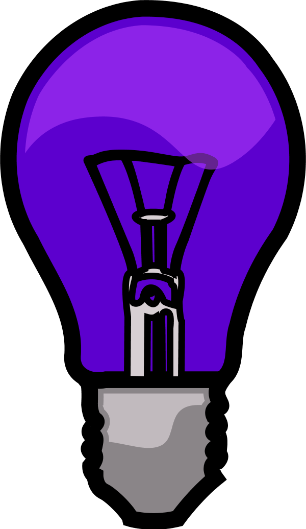 Purple Light Bulb Idea Concept