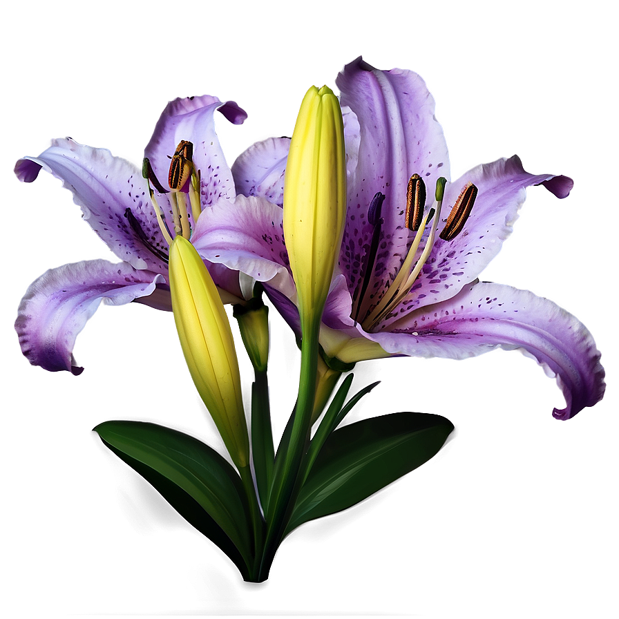 Purple Lily Flower Png Yvn22