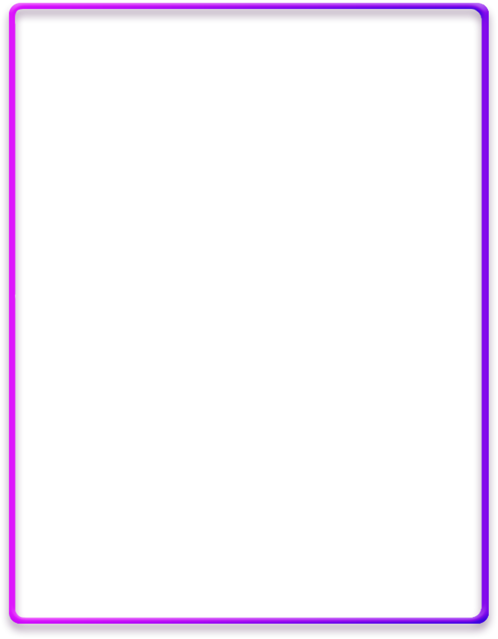 Purple Neon Outline Frame