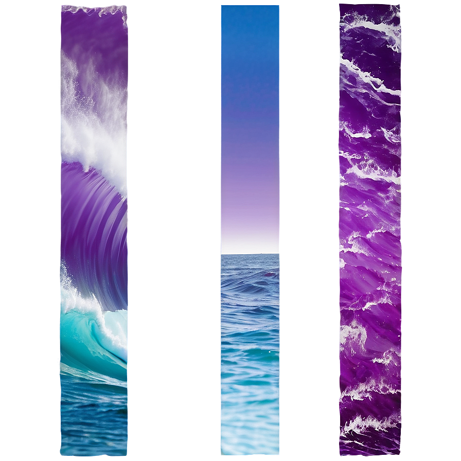 Purple Ocean Wave Border Png 42