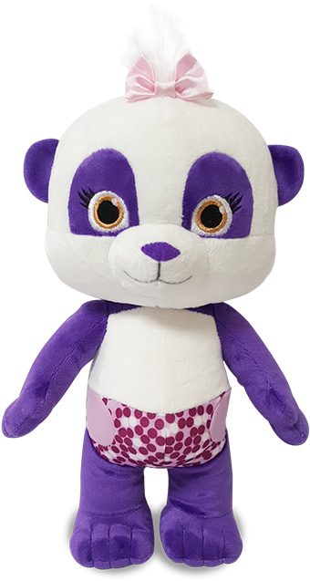 Purple Panda Plush Toy