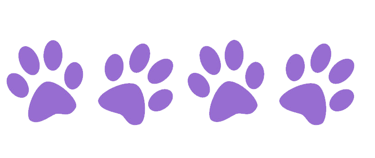 Purple Paw Prints Pattern