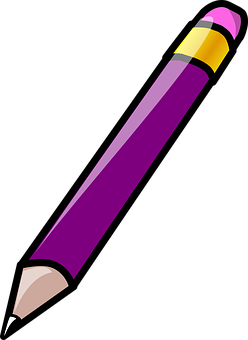 Purple Pencil Illustration