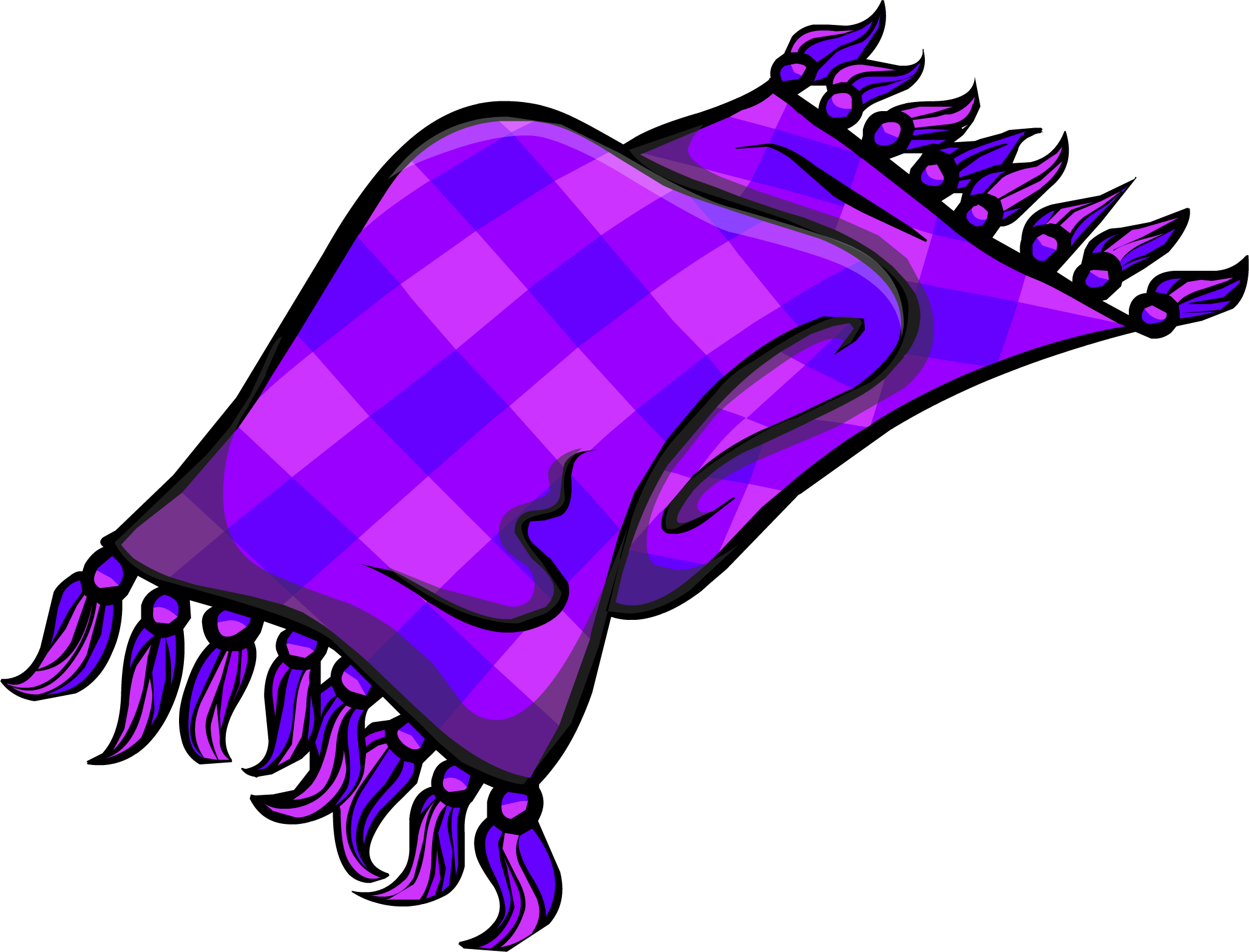 Purple Plaid Scarf Illustration