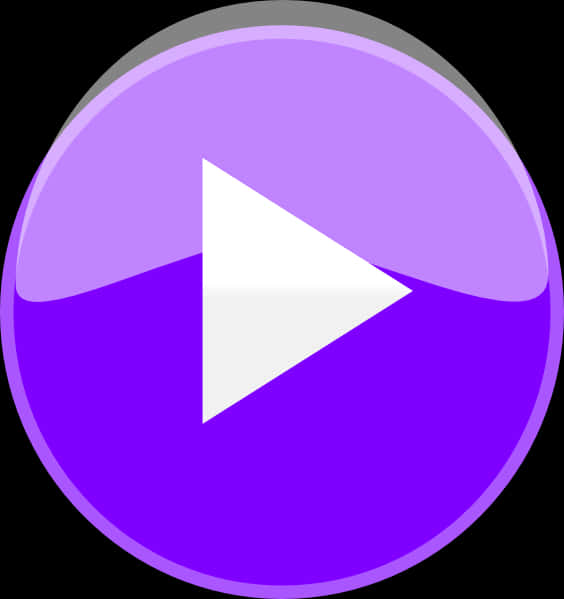 Purple Play Button Icon
