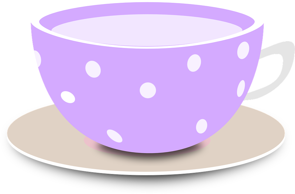 Purple Polka Dot Teacup