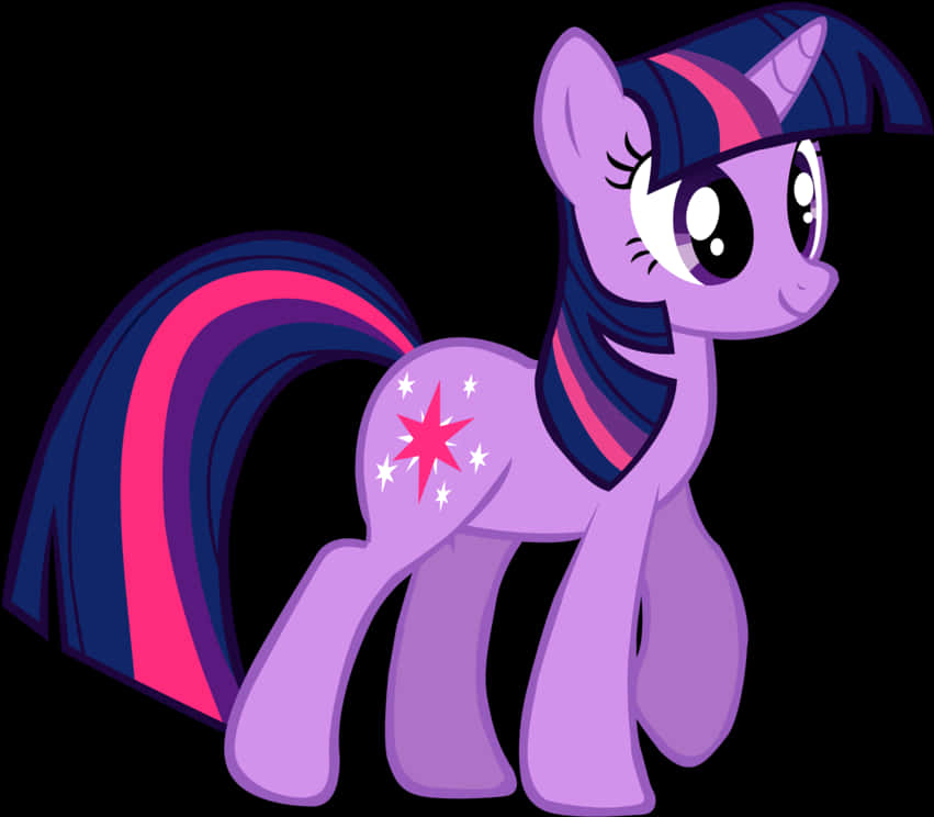 Purple Ponywith Star Cutie Mark