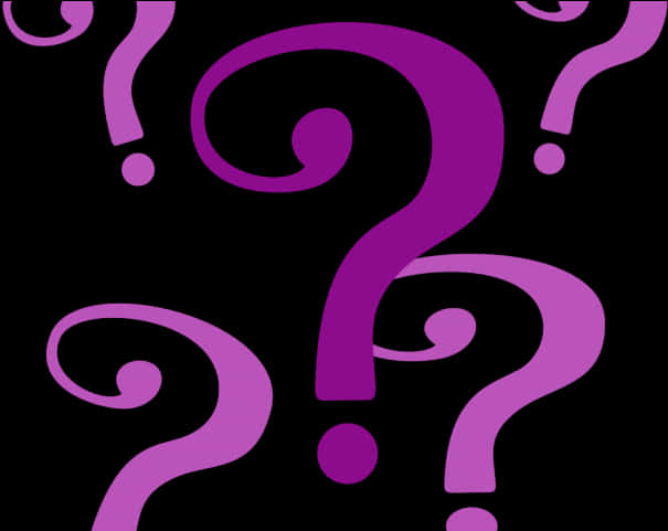Purple Question Marks Black Background